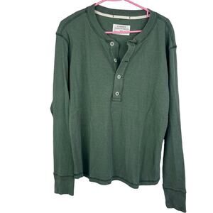 rei cooperative green farlands Henley long sleeve shirt size XL hemp blend